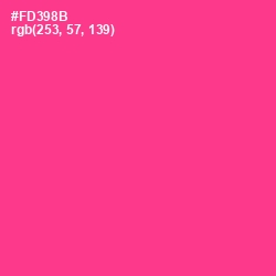 #FD398B - Wild Strawberry Color Image