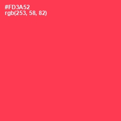 #FD3A52 - Radical Red Color Image
