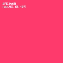#FD3A6B - Radical Red Color Image