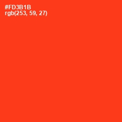 #FD3B1B - Scarlet Color Image