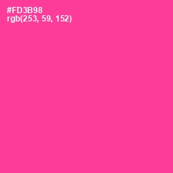 #FD3B98 - Wild Strawberry Color Image