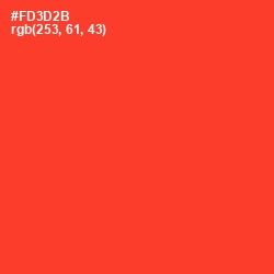 #FD3D2B - Red Orange Color Image