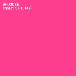 #FD3D8E - Wild Strawberry Color Image