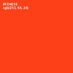 #FD4018 - Vermilion Color Image