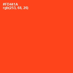 #FD441A - Vermilion Color Image