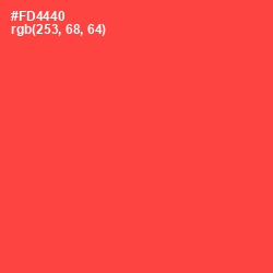 #FD4440 - Coral Red Color Image