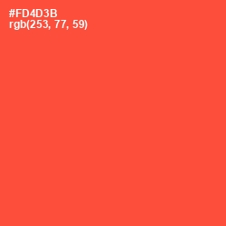 #FD4D3B - Flamingo Color Image