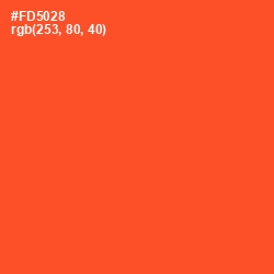#FD5028 - Flamingo Color Image