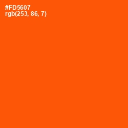 #FD5607 - International Orange Color Image