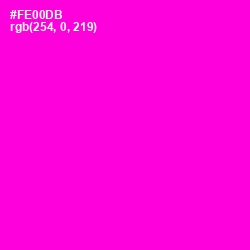 #FE00DB - Purple Pizzazz Color Image