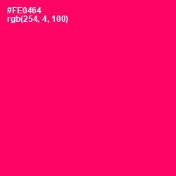 #FE0464 - Rose Color Image