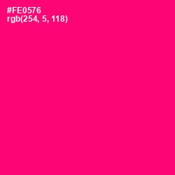 #FE0576 - Rose Color Image