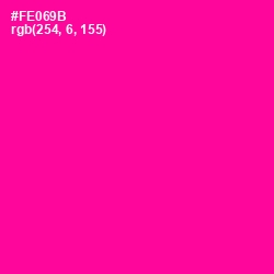 #FE069B - Hollywood Cerise Color Image