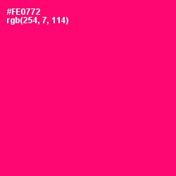 #FE0772 - Rose Color Image