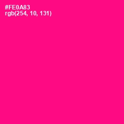 #FE0A83 - Hollywood Cerise Color Image