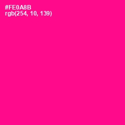 #FE0A8B - Hollywood Cerise Color Image