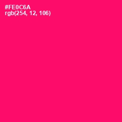 #FE0C6A - Rose Color Image