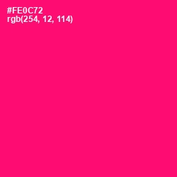 #FE0C72 - Rose Color Image