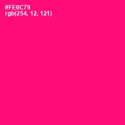 #FE0C79 - Rose Color Image