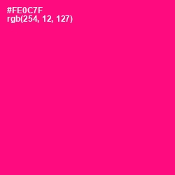 #FE0C7F - Rose Color Image