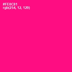 #FE0C81 - Hollywood Cerise Color Image