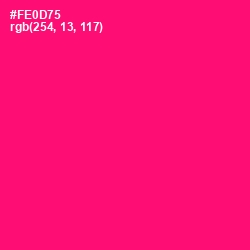 #FE0D75 - Rose Color Image