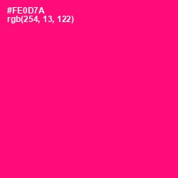 #FE0D7A - Rose Color Image