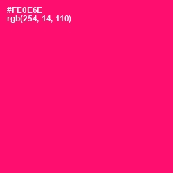 #FE0E6E - Rose Color Image