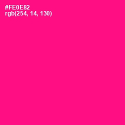 #FE0E82 - Hollywood Cerise Color Image