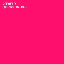 #FE0F6D - Rose Color Image