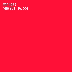 #FE1037 - Torch Red Color Image