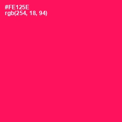 #FE125E - Razzmatazz Color Image