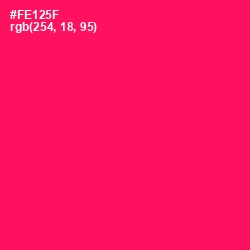 #FE125F - Razzmatazz Color Image