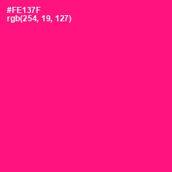 #FE137F - Rose Color Image