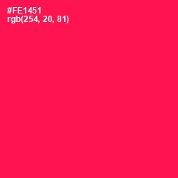 #FE1451 - Razzmatazz Color Image