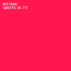 #FE164D - Razzmatazz Color Image