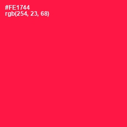 #FE1744 - Razzmatazz Color Image