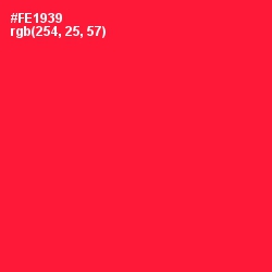 #FE1939 - Torch Red Color Image