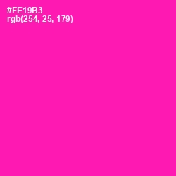 #FE19B3 - Hollywood Cerise Color Image
