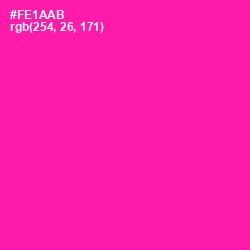 #FE1AAB - Hollywood Cerise Color Image