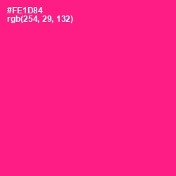#FE1D84 - Wild Strawberry Color Image