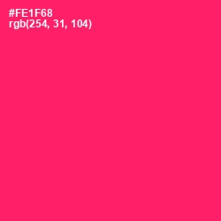 #FE1F68 - Rose Color Image