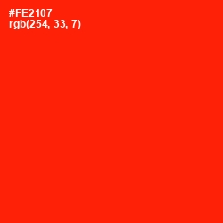 #FE2107 - Scarlet Color Image