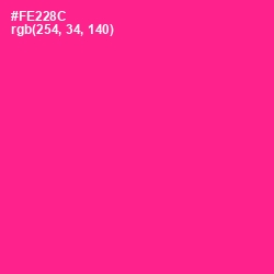 #FE228C - Wild Strawberry Color Image