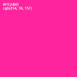#FE249D - Wild Strawberry Color Image