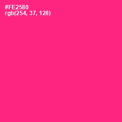 #FE2580 - Wild Strawberry Color Image