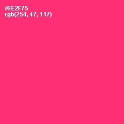 #FE2F75 - Radical Red Color Image