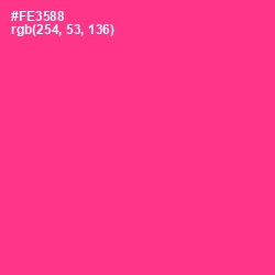 #FE3588 - Wild Strawberry Color Image