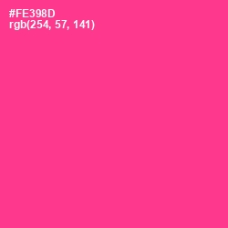 #FE398D - Wild Strawberry Color Image