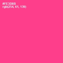 #FE3D8B - Wild Strawberry Color Image